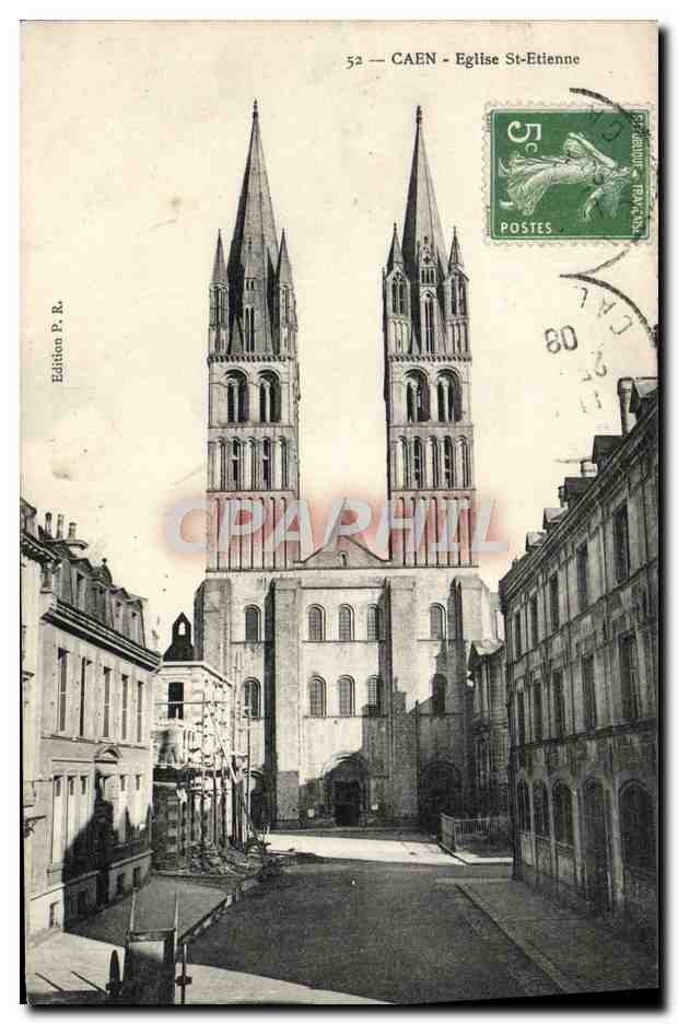 CPA Caen Eglise St Etienne