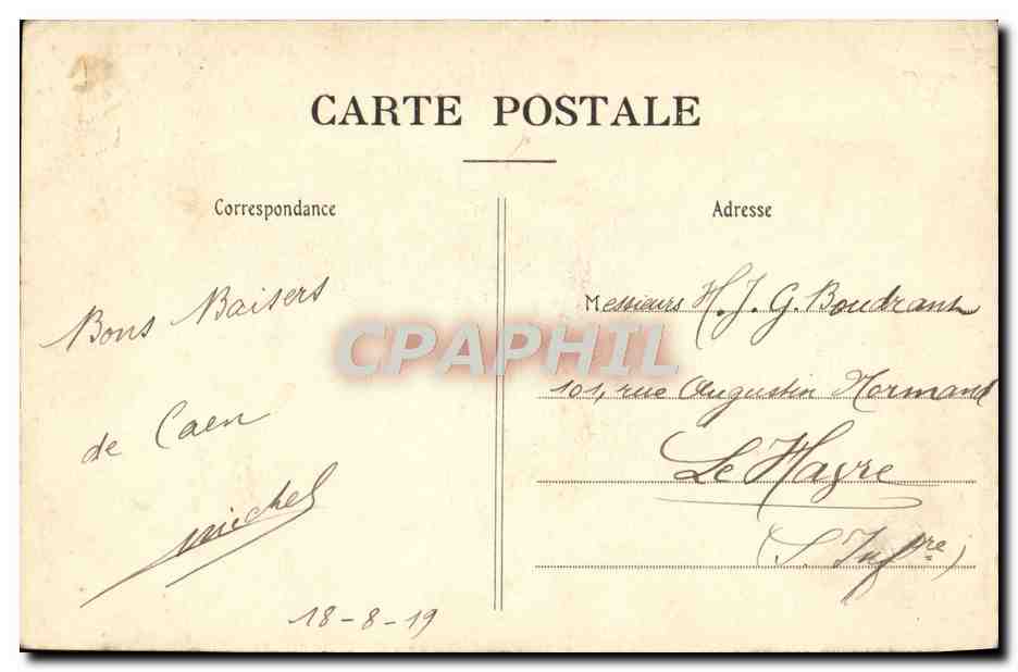 Caen — Apsis der Kirche Saint-Étienne — Verlag H. P. R. Nr. 80 — Rückseite