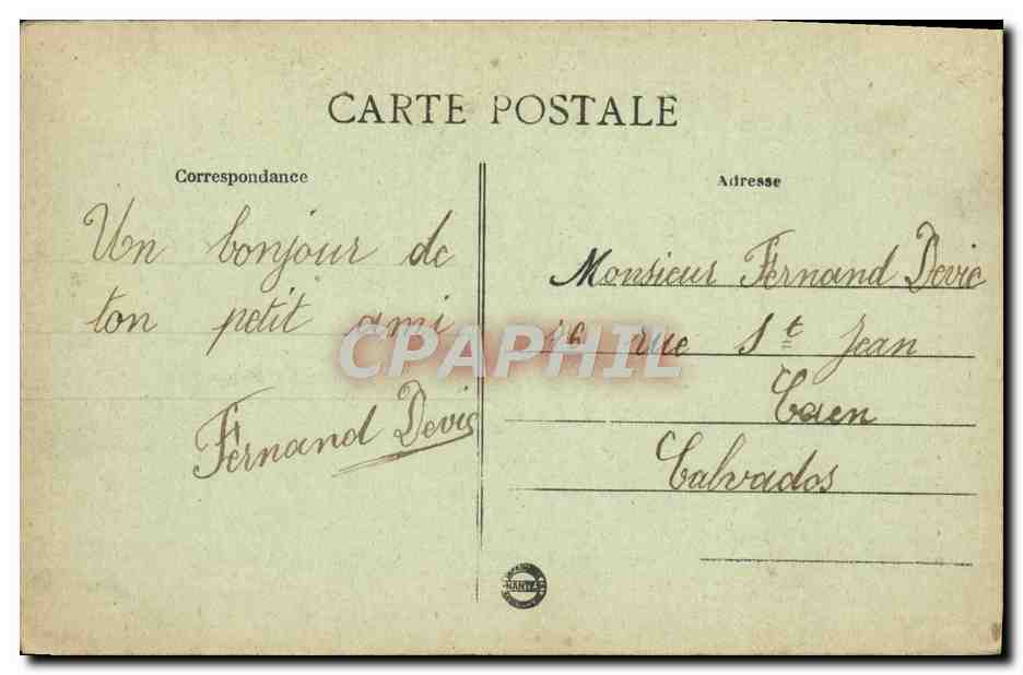Caen - Rue et Tour Saint-Jean — Collection L. A. — Rückseite