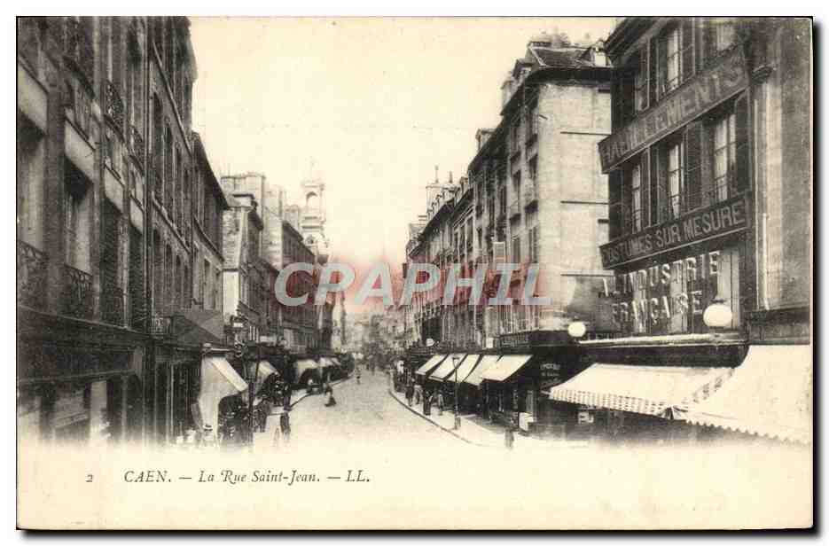 CPA Caen La Rue Saint Jean a l'industrie Francaise 
