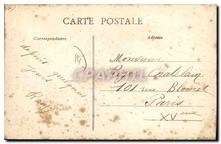 CPA Caen Rue Saint Pierre  — Verso