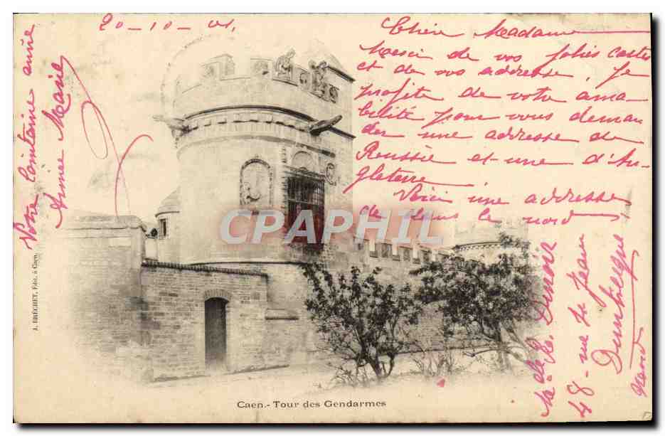 CPA Caen Tour des Gendarmes 