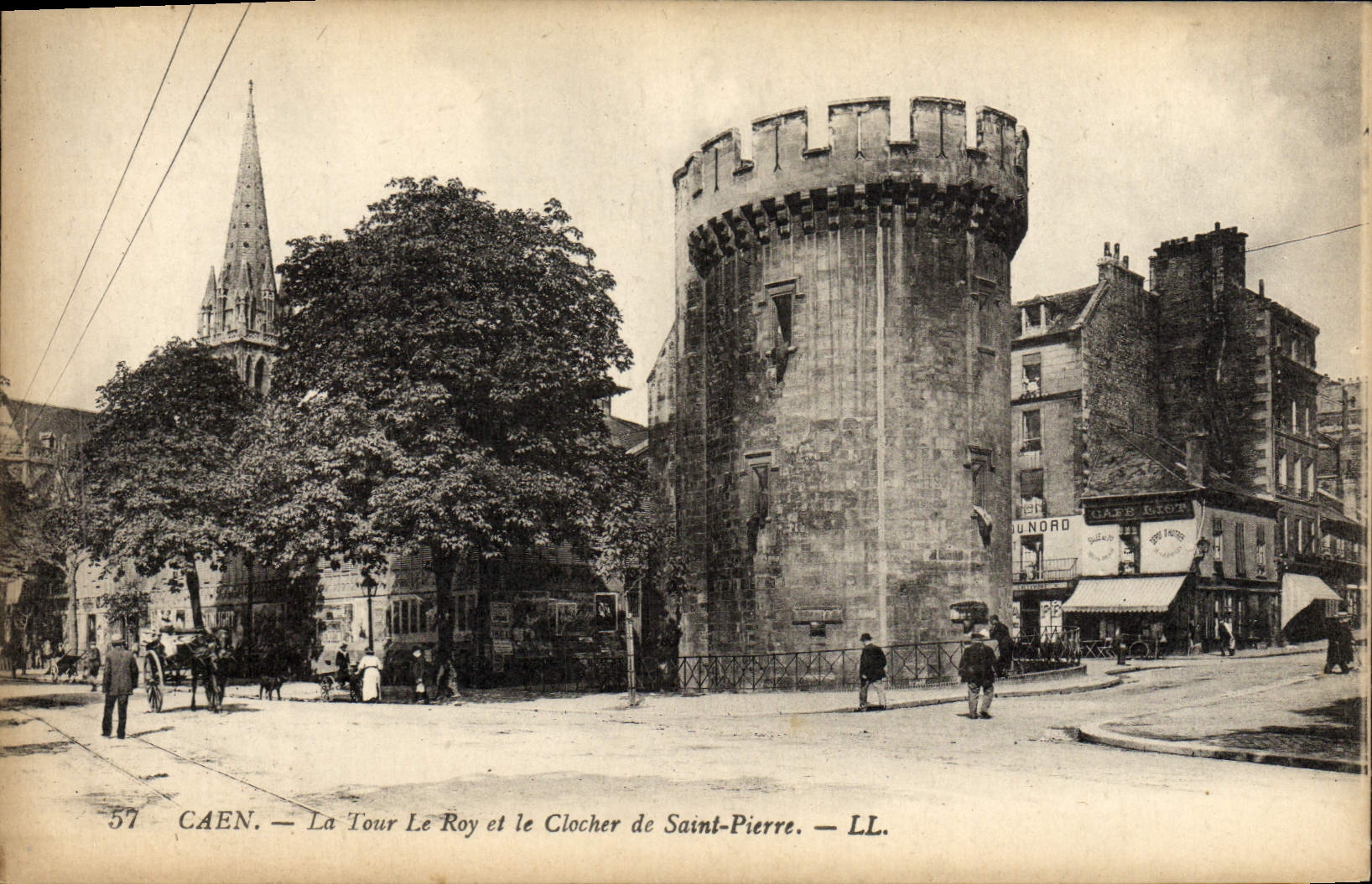 CAEN — La Tour Le Roy et le Clocher de Saint-Pierre — LL.