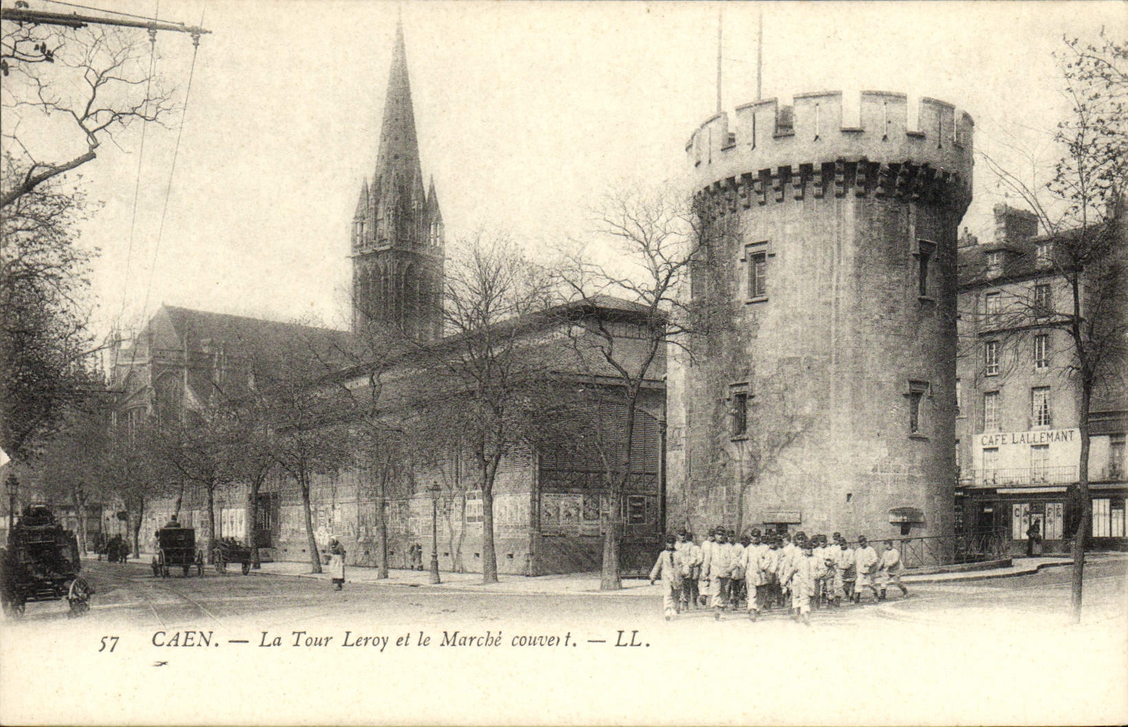CAEN — La Tour Leroy et le Marché couvert — LL.