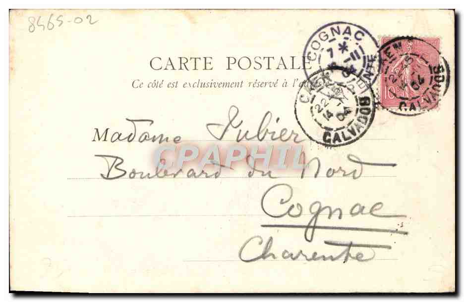CPA Caen Vieilles Maisons Rue Saint Pierre Grenard  — Rückseite