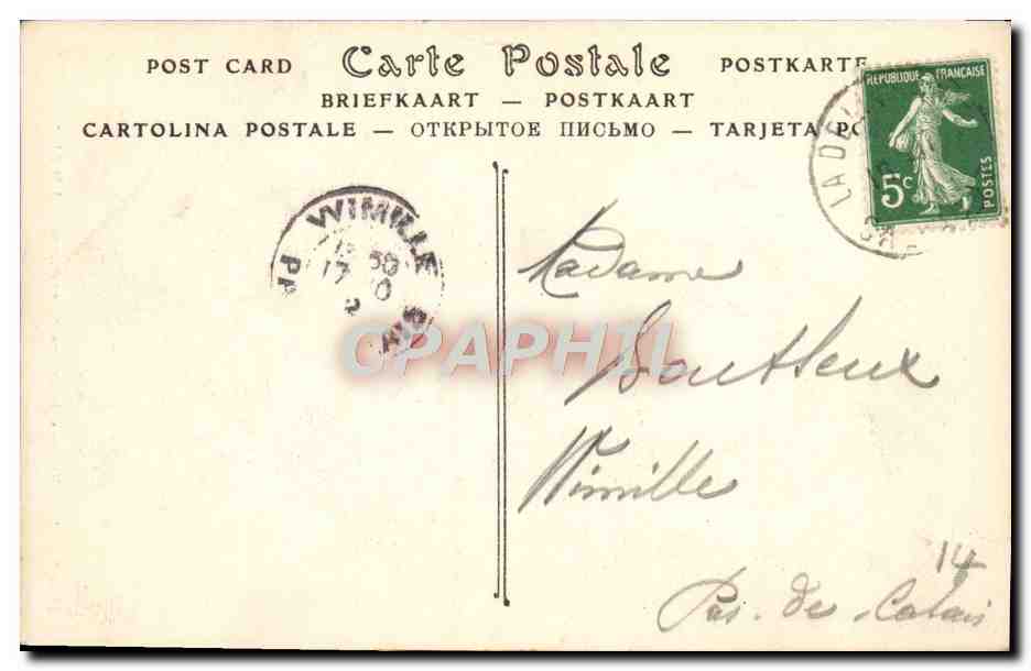 CPA Caen Maisons de la Rue Saint Pierre Evrard — Verso