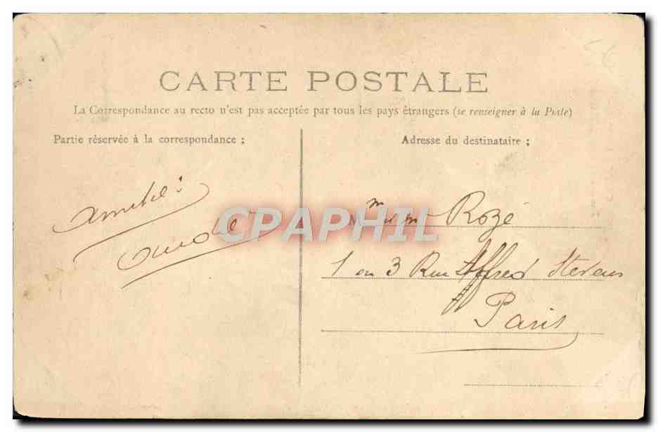 CPA Caen Les Maisons de Bois Rue Saint Pierre Levrard — Verso
