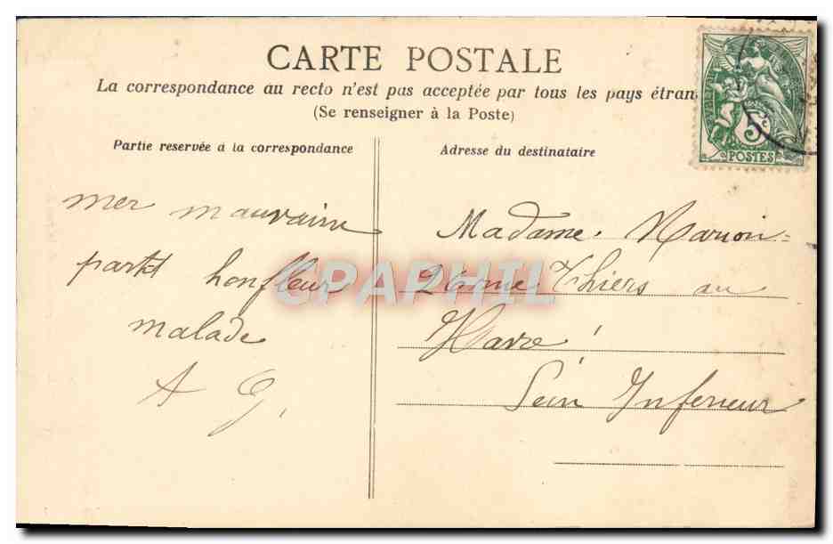 CPA Caen Vieilles Maisons de la rue St Pierre Levrard — Verso