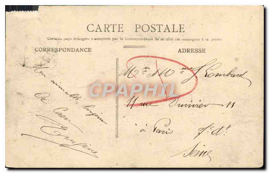 CPA Caen Vue generale  — Verso