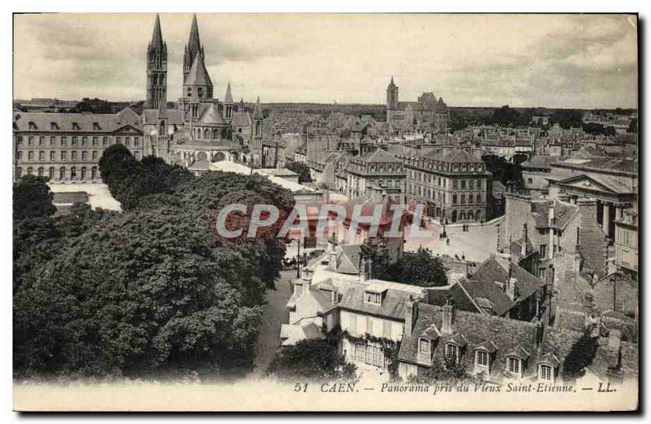 Caen — Panorama pris du Vieux Saint-Etienne — LL. n°51