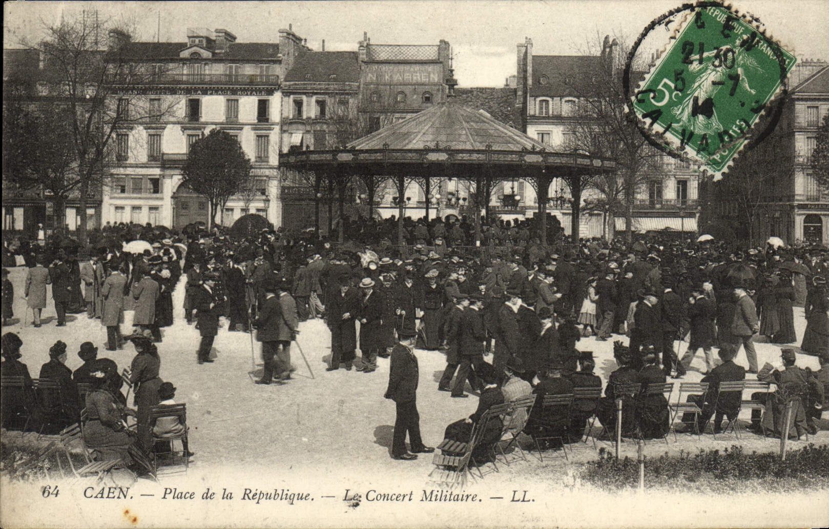 Caen — Place de la République — Le Concert Militaire — LL.