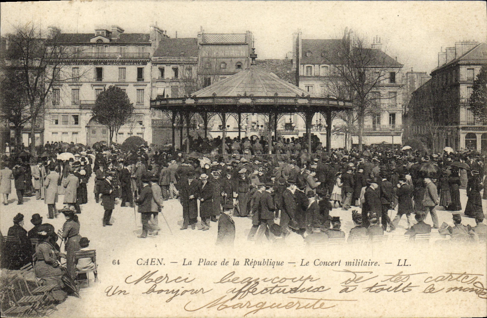 Caen — La Place de la République — Le Concert militaire — LL.