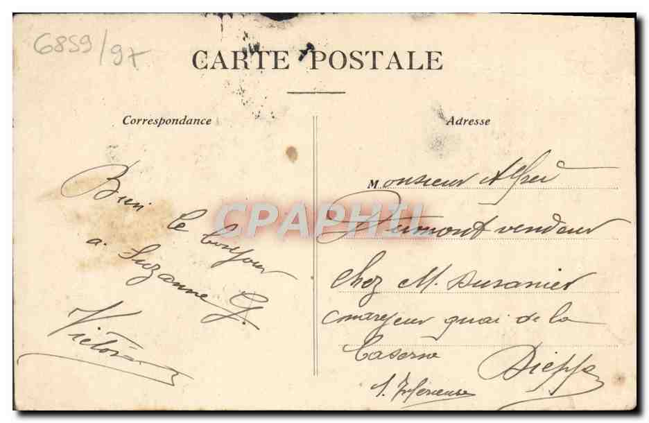 CPA Caen La Maladrerie Rue du General Moulin Caserne de Beaulieu Militaria — Rückseite