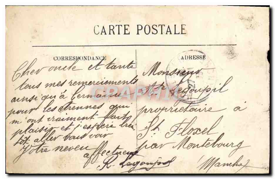 CPA Caen La Tour Leroy et le Clocher Saint Pierre  — Verso