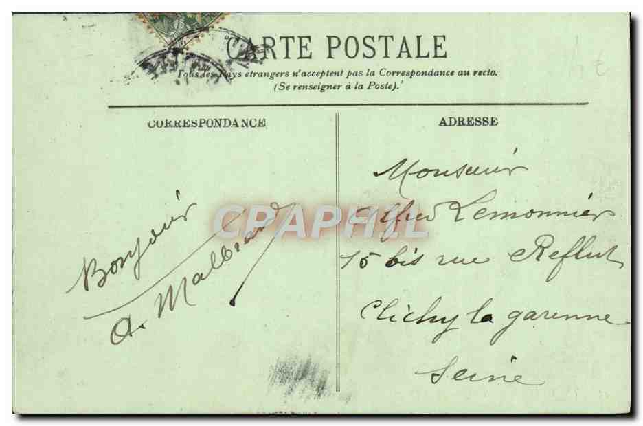 CPA Trouville La Jetee et la Plage a Maree basse  — Verso