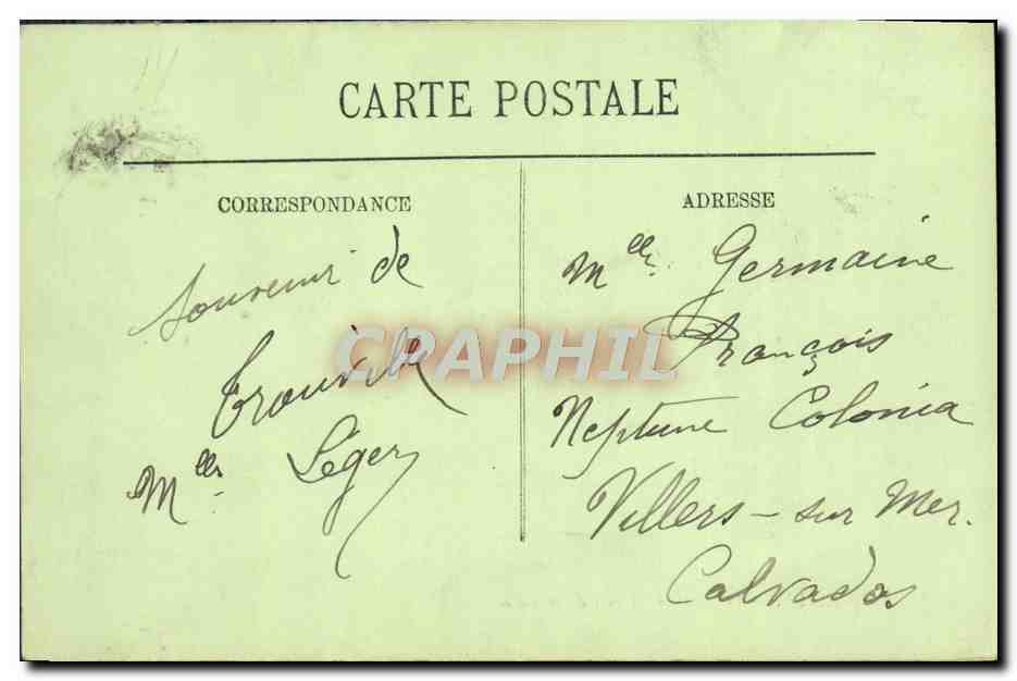 CPA Trouville La Jetees a l'Heure de la Maree Bateau — Rückseite