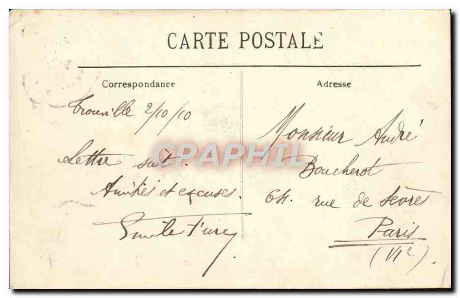 CPA Trouville Vue generale  — Rückseite
