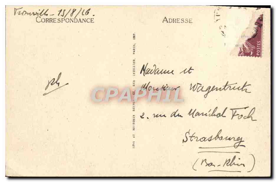 CPA Trouville la Reine des Plages Vue generale  — Rückseite