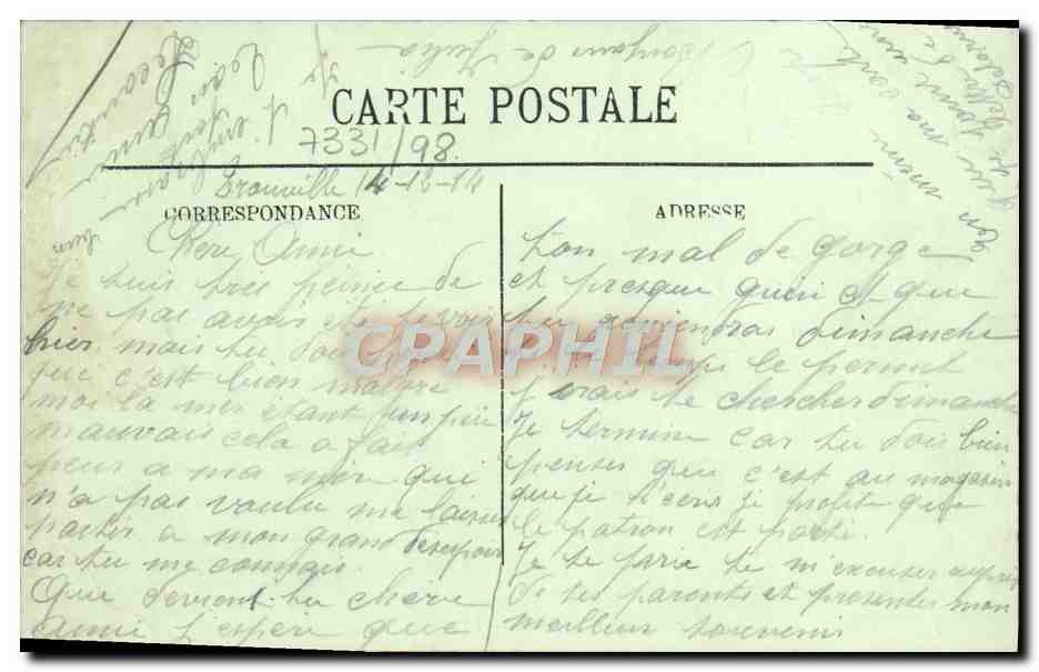 CPA Trouville Vue generale vers les Jetees  — Rückseite