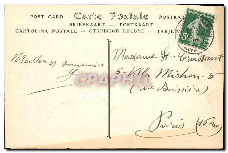CPA Trouville sur Mer Vue generale prise du Calvaire  — Rückseite