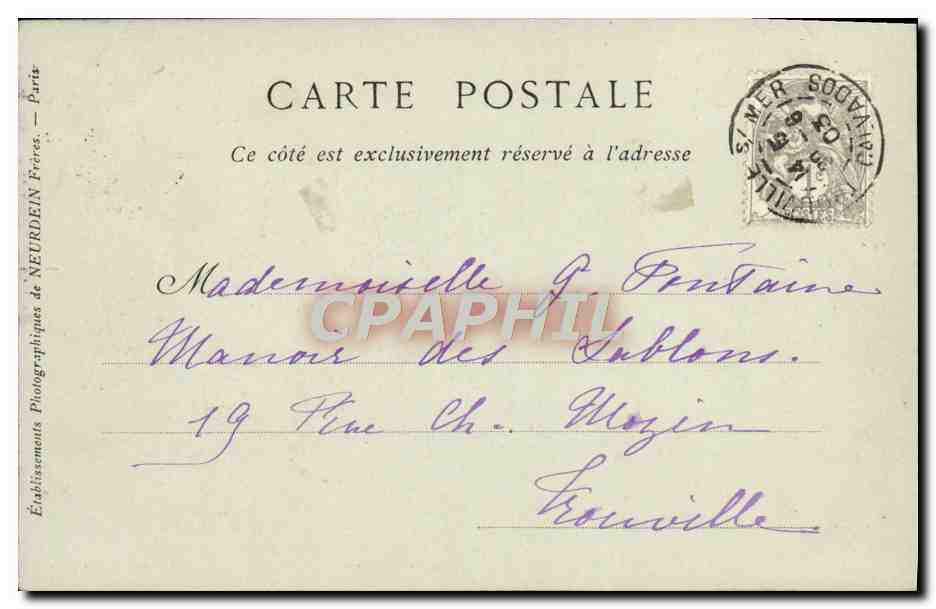 CPA Trouville sur Mer Vue generale prise du Calvaire  — Verso