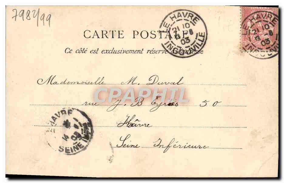 CPA Trouville sur Mer Vue prise du Calvaire  — Verso