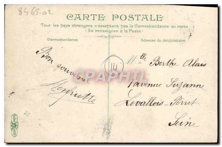 CPA Trouville Les Jetees Pendant la Maree Bateaux — Verso