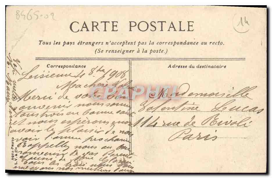 CPA Trouville La Jetee — Verso