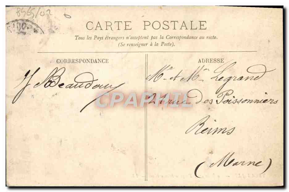 CPA Trouville La Jetee et la Plage a Maree Basse — Verso