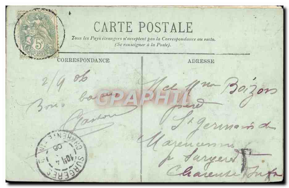 CPA Trouville Les Jetees Bateau — Rückseite