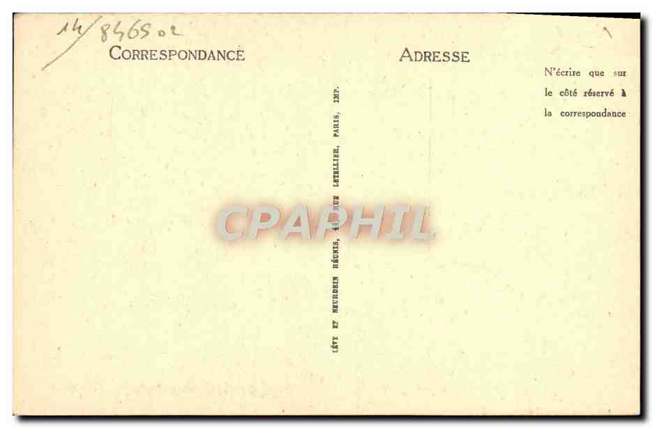 CPA Caen ancien hotel de valois — Verso