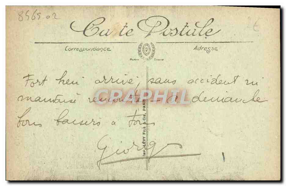 CPA Caen l'ancien hotel de valois — Verso