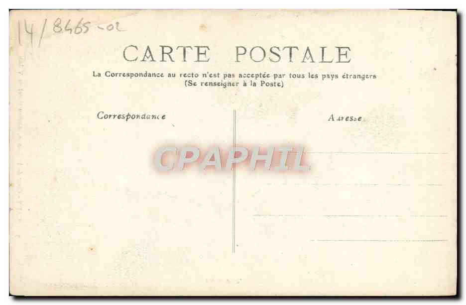 CPA Caen Cour de la bourse ancien hotel de valois — Verso