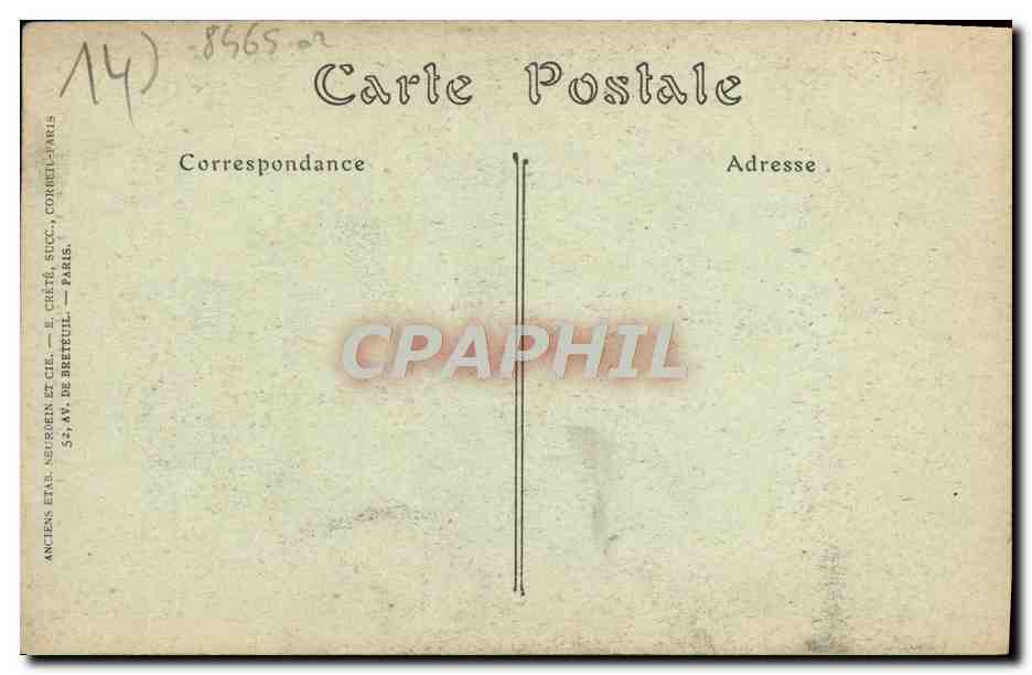 CPA Caen ancien hotel de valois — Rückseite