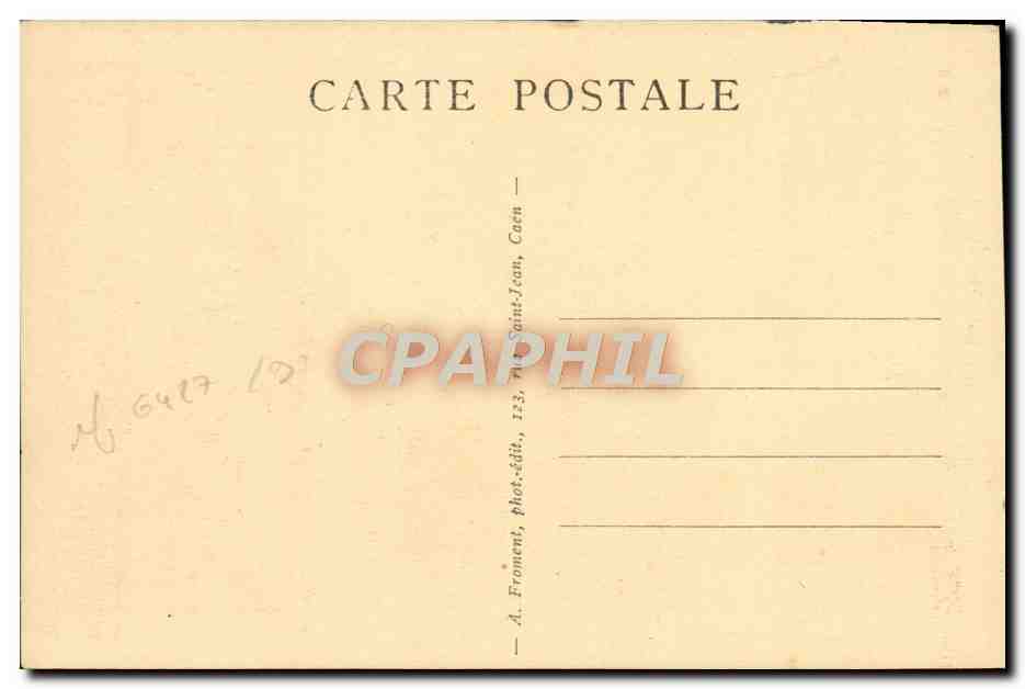 CPA Caen Jardin royal — Verso