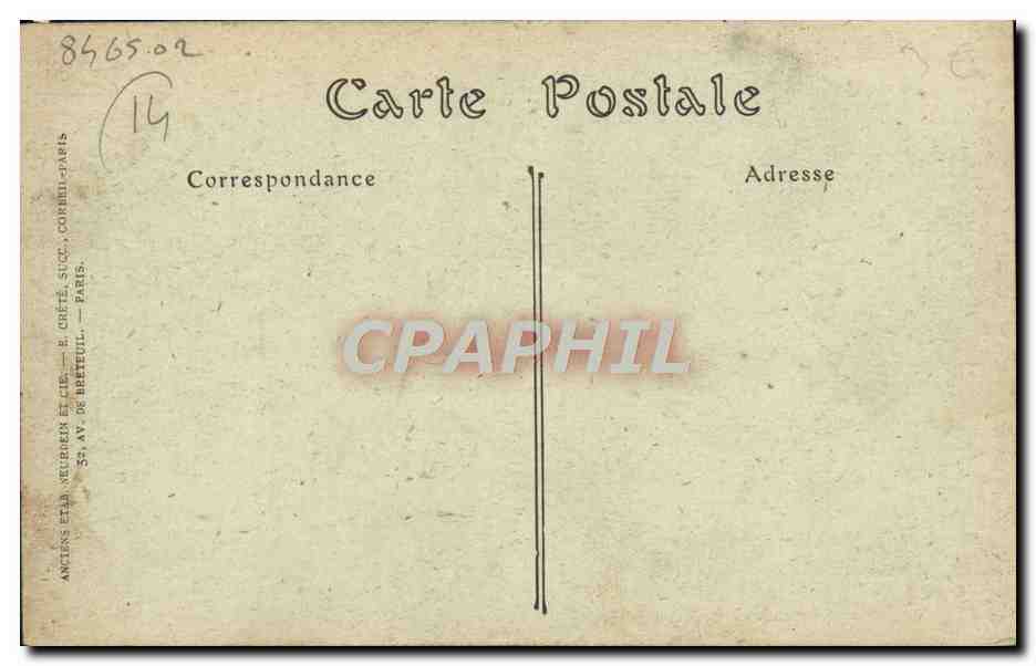 CPA Caen Le Jardin des plantes — Verso