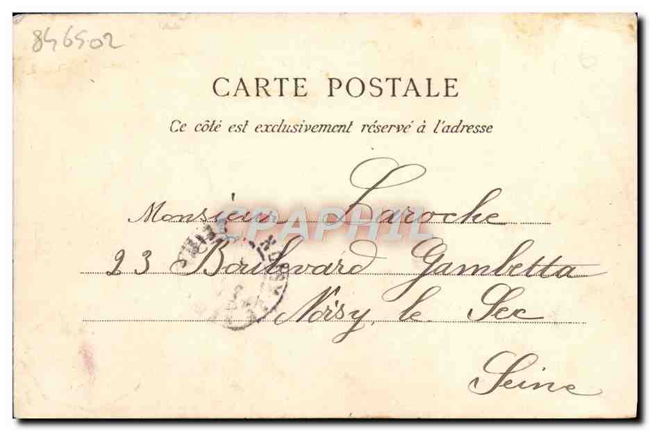 CPA Trouville les jetees Bateau — Rückseite