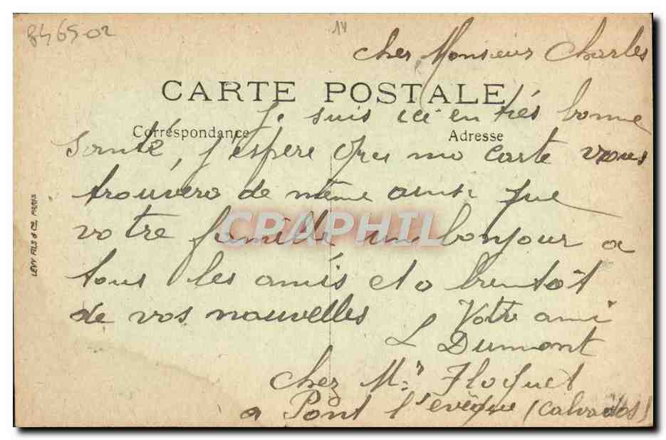 CPA Trouville Deauville les jetees l'arrivee du bateau du Havre  — Rückseite