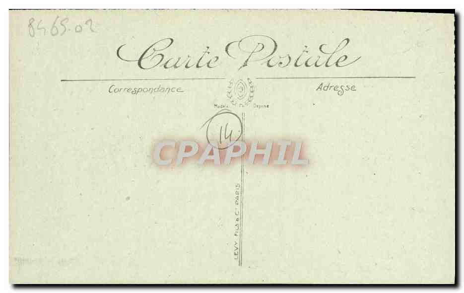 CPA Trouville les jetees a l'heure de la maree Bateau — Verso