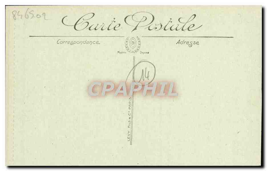 CPA Trouville les jetees a l'heure de la maree Bateau — Verso