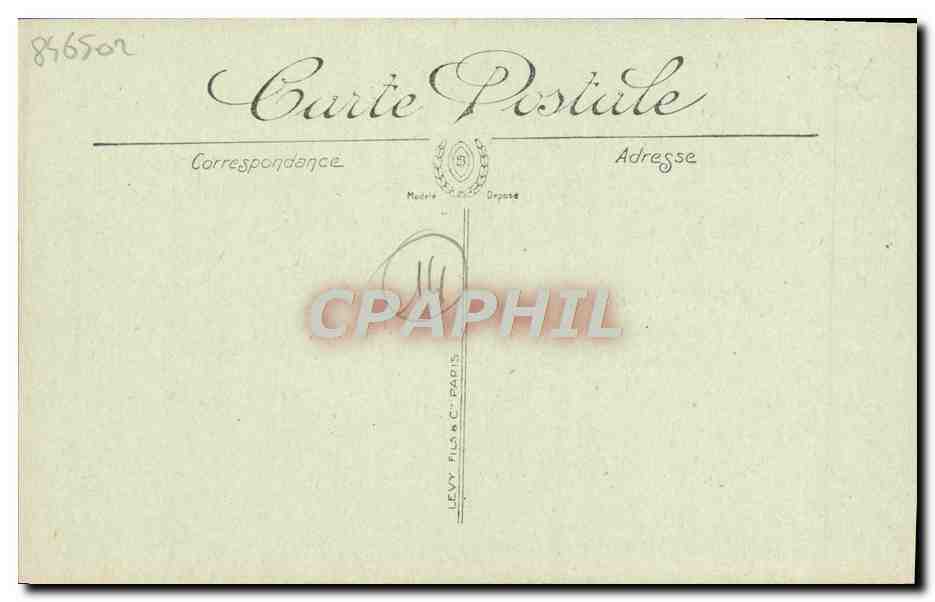 CPA Trouville les jetees a l'heure de la maree Bateau — Verso