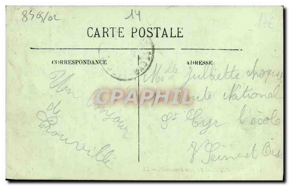 CPA Trouville La jetee promenade — Verso