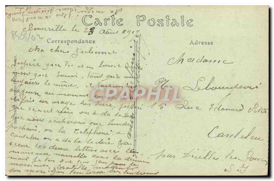 CPA Trouville La jetee promenade par gros lemps — Rückseite