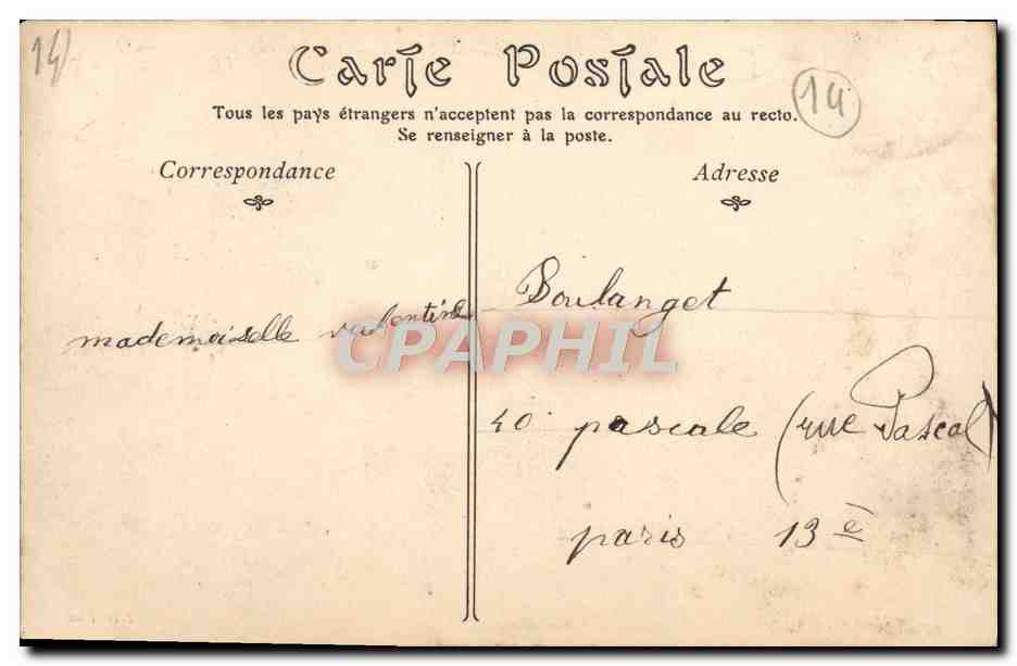 TROUVILLE-SUR-MER — Les Jetées au moment de la Murée — Éditeur Plat n°14 — Reverso