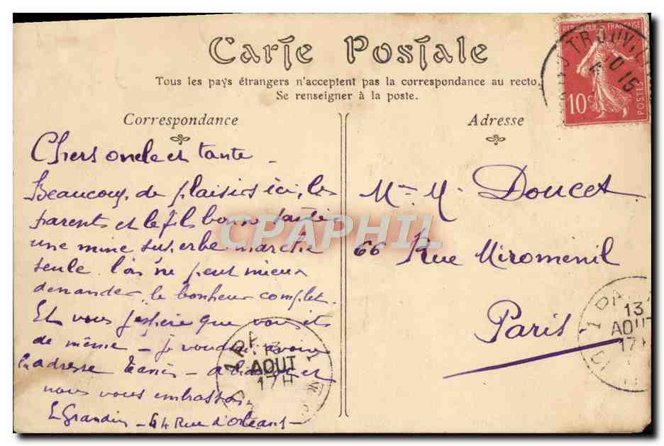 CPA Trouville sur mer Les jetees au moment de la maree Bateaux — Verso
