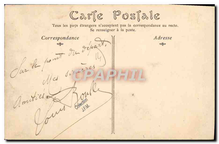 CPA Trouville sur mer La jetees promenade par gros temps — Verso