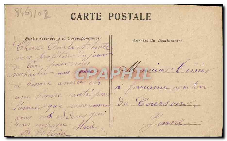 CPA Trouville Bateaux — Verso