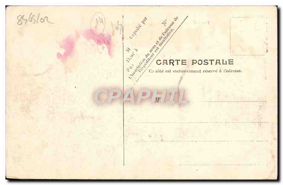 CPA Trouville La ceuillette des moules — Verso