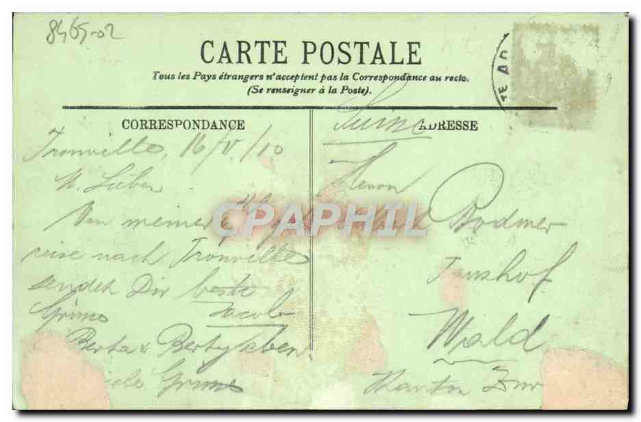 CPA Trouville sortie des bateaux pecheurs Peche Bateau — Rückseite