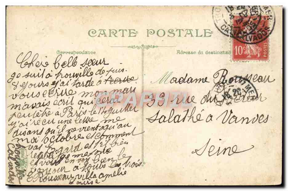 CPA Trouville la plage et la jetee promenade — Verso